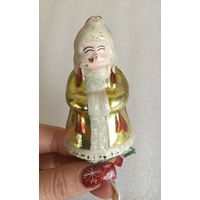 Ёлочная игрушка Марфуша на прищепке (сказка Морозко), стекло. СССР