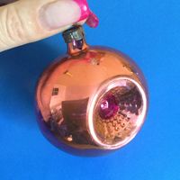 Игрушка ёлочная Шар Светоотражатель, стекло. СССР