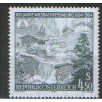 Полная серия из 1 марки 1984г. Австрия "100 лет борьбе с селевыми потоками" MNH