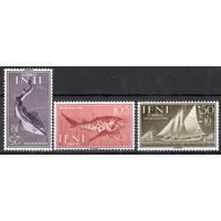 Испанская Ифни 1958. Фауна. Корабль. Рыбы. 3 марки 178-80