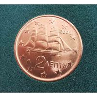 2 евроцента 2002 Греция UNC