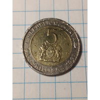 5 шиллингов Кения 1997 год