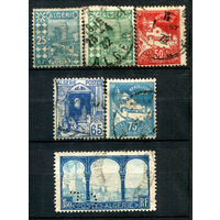 Французские колонии - Алжир - 1927-1942г. - ландшафты, архитектура - 6 марок - гашёные. #4-W1-117-A-1