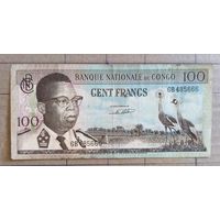Конго 100 франков 1964 г., P:6, в номере три "6", для любителей мистики