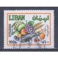 [2485] Ливан 1982. Флора.Плоды.Фрукты. Концовка серии.Гашеная марка.