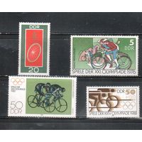 ГДР-1969-1988(Мих.1492-)  **  ,  Спорт, Велосипеды, Велоспорт, 4 марки
