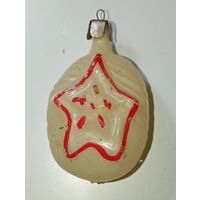 Ёлочная игрушка  - Звезда - Серп и Молот , СССР .