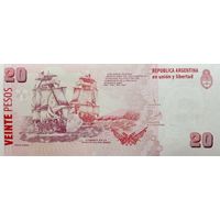 Werty71 Аргентина 20 песо 2003 UNC банкнота Корабль 2018
