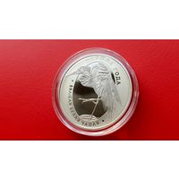 Большая белая цапля - 1 рубль 2008 год Медно-никель