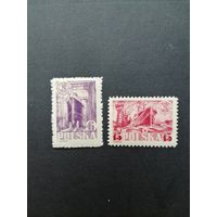 Польша 1948 Неполная серия марок "День моря" (чистые*, на одной наклейка) Mi.490-491 каталог 5.00 евро