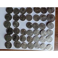 Юбилейные рубли СССР 45 штук, есть несколько повторов.