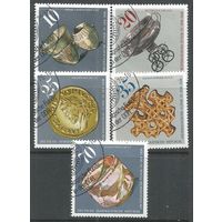 ГДР. Археологические находки. 1976г. Mi#2182-86. Серия с СГ.