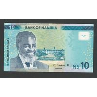Намибия 10 долларов 2021 года. Тип Р-16. Состояние UNC