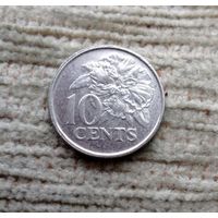 Werty71 Тринидад и Тобаго 10 центов 2002 Цветок Гибискус