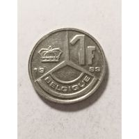 Бельгия 1 франк 1989