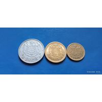 Сборный лот 5 франков,2 франка и 1 франк 1945 год Монако (Состояние на фото,в лоте 3 монеты)
