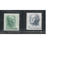 США-1961, (Мих.816С-817С),  * (без клея)  ,  Стандарт, Личности, Президенты,