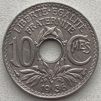 Франция 10 сантимов 1936 г.