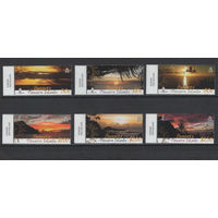 Питкэрн Острова /Pitcairn Islands 2006** Морские пейзажи Закат солнца #761-766