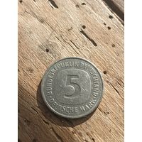 Германия 5 марок 1975 год  ( G )
