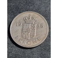 Дания 1 крона 1988