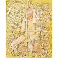 Панно на льняном холсте без подрамника