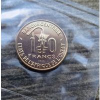 Werty71 Западно-Африканский союз 10 франков 1981 проба ESSAI