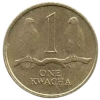 Республика Замбия. 1 квача 1992. Фауна. Соколы.