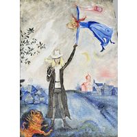 Панно холст картон масло