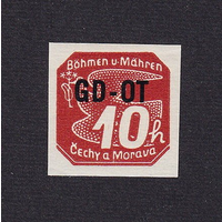 Германия,3 Рейх,Богемия и Моравия,1939,Mi#51 **,война оккупация символь голубь,надпечатка,кварт,MNH OG