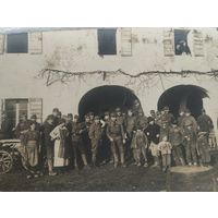 Фото ПМВ .  Оккупация местное население и бойцы,восточный фронт.Оригинал!