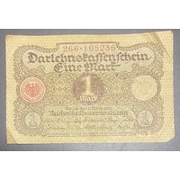 Банкнота 1 марка 1920 год. Веймарская Республика