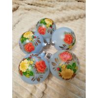 5 шаров елочных СССР