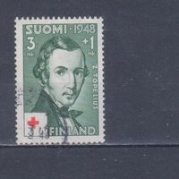 [2325] Финляндия 1948. Красный Крест.Культура.Литература.Писатель. Гашеная марка. 1