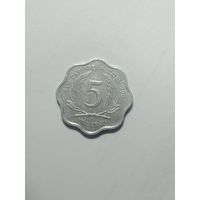 Восточные Карибы 5 центов 1999 года .