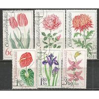Чехословакия. Садовые цветы. 1973г. Mi#2147-52. Серия.