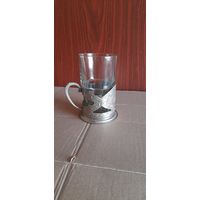 Подстаканник со стаканом МНЦ. Запорожье. ГЭС.