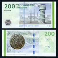 Дания 200 крон 2009 г. (2016 г.) (P-67f(3), UNC) [Jensen - Sorensen, 065065]