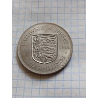 5 шиллингов 1966 года. Джерси. 900 лет битвы при Гастингсе