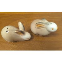 Заяц кролик фарфор солонка перечница