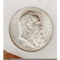 3 марки 1911 Бавария - Луитпольд регент серебро 16,67г 900 пр!