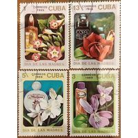 Куба 1989. Кубинские духи и цветы. Марки из серии