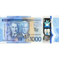 Ямайка 1000 долларов образца 2022 года UNC pw99