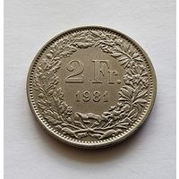 Швейцария 2 франка, 1981