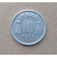 Чили 1 песо 1957 год