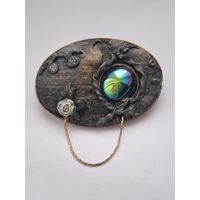 Крупная брошь. Яркая вставка. 70-е годы, Германия