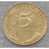 Франция, 5 сантимов 1987 г.