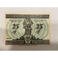 25 пфеннингов (нотгельды) 1921 г. Германия.