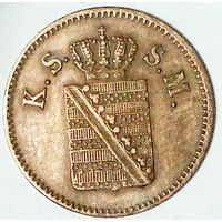 РАСПРОДАЖА!!! - ГЕРМАНИЯ САКСОНИЯ 1 пфенниг 1859 год