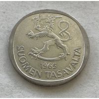 Финляндия 1 марка 1965 - серебро 0,350